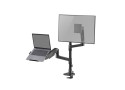 ACT Monitorarm met laptophouder office premium, gasveer, paalbevestiging, 1 monitor