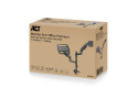 ACT Monitorarm met laptophouder office premium, gasveer, paalbevestiging, 1 monitor