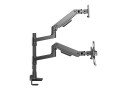 ACT Monitorarm met laptophouder office premium, gasveer, paalbevestiging, 1 monitor