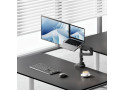 ACT Monitorarm met laptophouder office premium, gasveer, paalbevestiging, 1 monitor