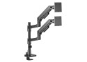 ACT Monitorarm office premium, gasveer, paalbevestiging, 2 monitoren