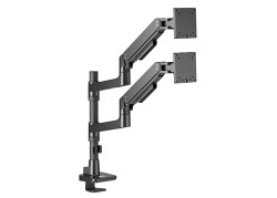 ACT Monitorarm office premium, gasveer, paalbevestiging, 2 monitoren