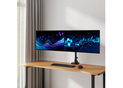 ACT Monitorarm office premium, gasveer, paalbevestiging, 2 monitoren
