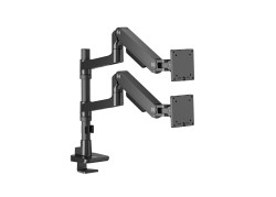 ACT Monitorarm office premium, gasveer, paalbevestiging, 2 monitoren