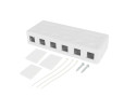ACT Unloaded Surface keystone mount box voor 6 keystone jacks