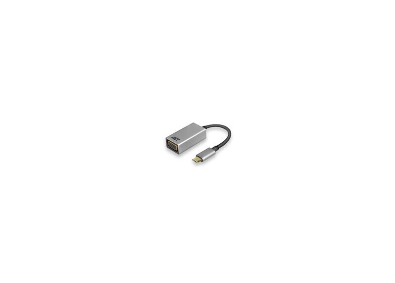 ACT AC7000 USB-C naar VGA female adapter, kabellengte 0.15m, aluminium behuizing