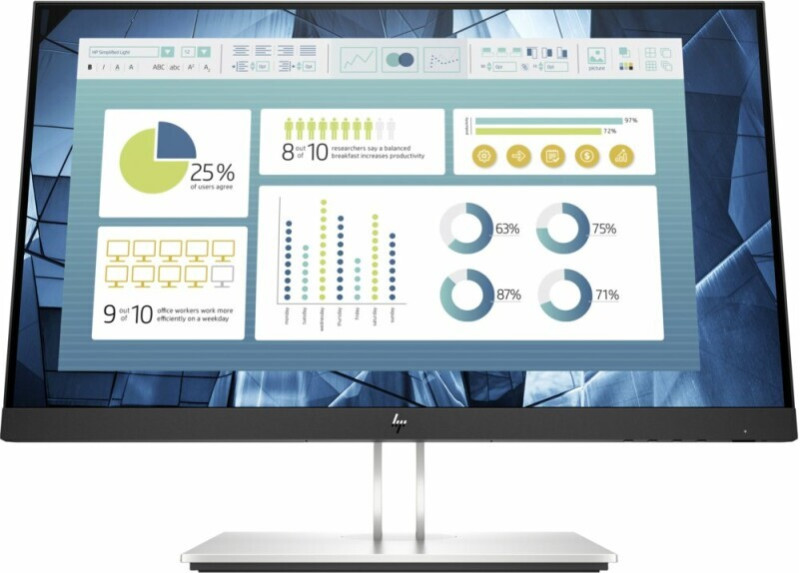 HP E-Series E22 G4 54,6 cm (21.5") 1920 x 1080 Pixels Full HD LCD Zwart, Zilver