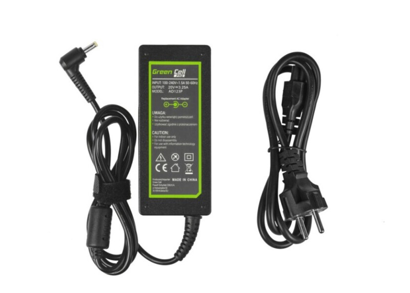 Green cell AD123P Laptoplader 65W 3.25A 20 VOLT Green cell AD123P Laptoplader 65W 3.25A 20 VOLT