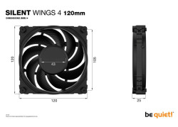 be quiet! SILENT WINGS 4 | 120mm Computer behuizing Ventilator 12 cm Zwart 1 stuk(s)