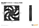 be quiet! SILENT WINGS 4 | 140mm PWM Computer behuizing Ventilator 14 cm Zwart 1 stuk(s)
