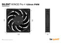 be quiet! SILENT WINGS PRO 4 | 120mm PWM Computer behuizing Ventilator 12 cm Zwart 1 stuk(s)
