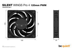 be quiet! SILENT WINGS PRO 4 | 120mm PWM Computer behuizing Ventilator 12 cm Zwart 1 stuk(s)