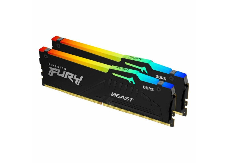 Kingston Fury Beast RGB | 32GB 2x16GB DDR5 | 5600MHz | DIMM | CL40 | Geheugenmodule | RAM Kingston Fury Beast RGB | 32GB 2x16GB DDR5 | 5600MHz | DIMM | CL40 | Geheugenmodule | RAM