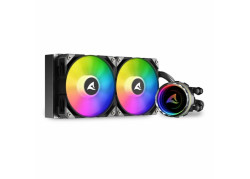 Sharkoon S80 RGB Computer behuizing, Processor Alles-in-één vloeistofkoeler 12 cm Zwart 1 stuk(s)