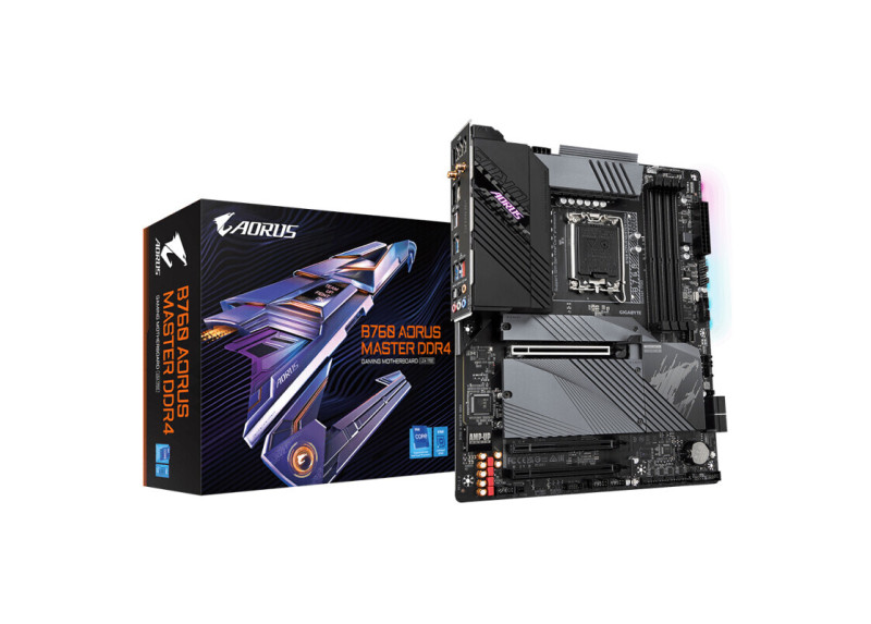 Gigabyte B760 AORUS MASTER DDR4 (rev. 1.0) | Socket LGA 1700 | Intel B760 | 4xDDR4 | ATX | Moederbord