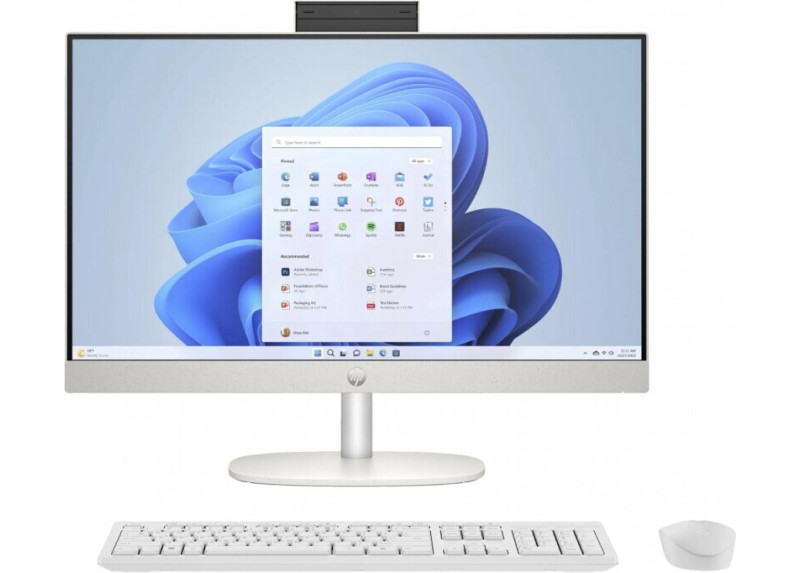 HP AIO 24 FHD IPS R5-7520U 8GB-DDR5 512GB W11 White KB+Mouse