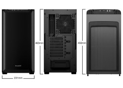 be quiet! PURE BASE 501 Black – Midi Tower PC Behuizing | Stijlvol & Stil | ATX-ondersteuning | 2x 140mm Ventilatoren