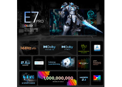 Hisense 55E7NQPRO TV | 55&#039;&#039; | UltraHD 4K | Wifi | SmartTV | VIDAA | HDR10 | 120Hz | Zwart