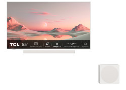 TCL NXTFRAME 55A300W Pro Wit QLED TV | 55&#039;&#039; Ultra HD 4K | Draadloze Soundbar en Subwoofer | Wi-Fi | Smart TV | Google 