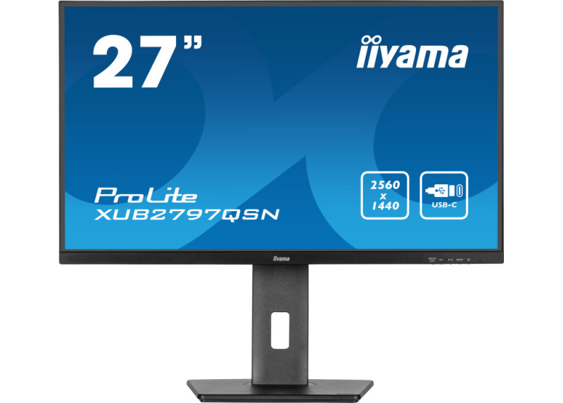 iiyama ProLite XUB2797QSN-B2 27" | 2560 x 1440 IPS | 100Hz | USB-C-Hub | Monitor