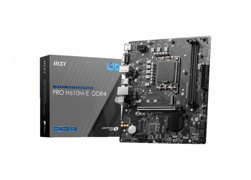 MSI PRO H610M-E | Socket LGA 1700 | Intel H610 | 2xDDR4 | Micro-ATX | Moederbord | RENEWED