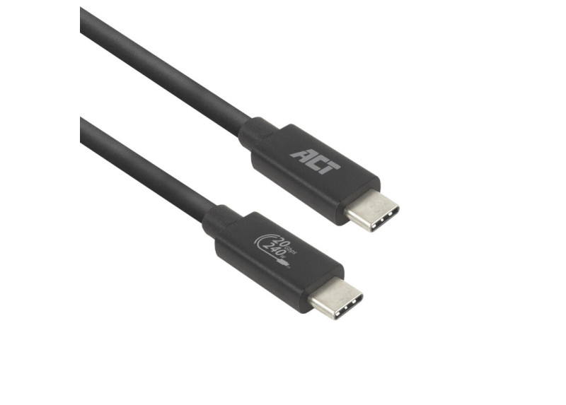 ACT USB4 20Gbps 240W USB Type-C kabel, USB-IF gecertificeerd