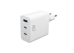 ACT USB-C/USB-A Lader | 3-poorts met PPS, QuickCharge en GanFast | 65 Watt
