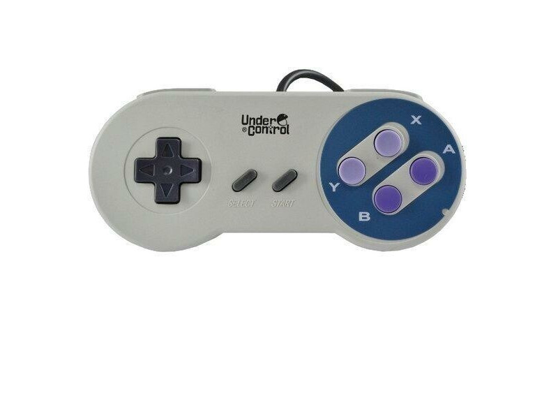Under Control Super Nintendo Controller Bedraad 1,5M NTSC kleuren Under Control Super Nintendo Controller Bedraad 1,5M NTSC kleuren
