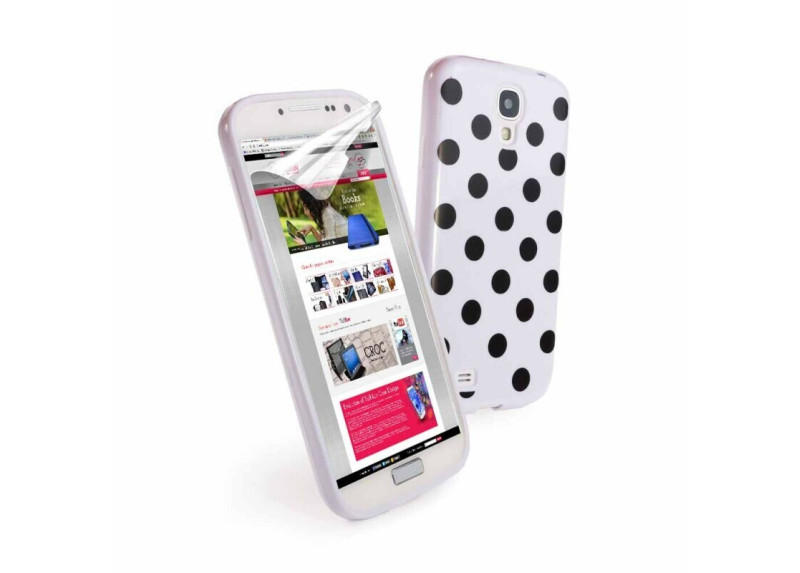 Tuff-Luv Gel 'Polka' case Samsung Galaxy S4 wit Tuff-Luv Gel 'Polka' case Samsung Galaxy S4 wit