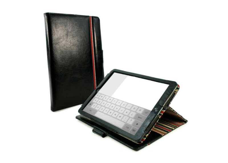 Alston Craig Vintage Genuine Leren Slim-stand Case Cover voor Apple iPad Air 1 / 2 (Sleep function & NFC Tag) zwart Alston Craig Vintage Genuine Leren Slim-stand Case Cover voor Apple iPad Air 1 / 2 (Sleep function & NFC Tag) zwart