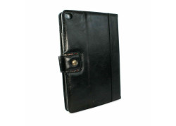Alston Craig Vintage Genuine Leren Slim-stand Case Cover voor Apple iPad Air 1 / 2 (Sleep function & NFC Tag) zwart