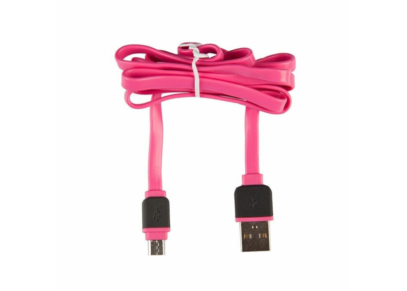 Under Control Platte Micro USB Kabel 1M Roze Under Control Platte Micro USB Kabel 1M Roze