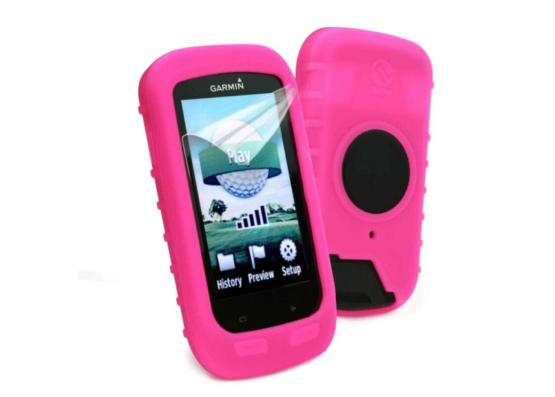 Tuff-Luv Silicone Gel hoes & scherm bedekking voor Garmin Golf Approach G8- Roze Tuff-Luv Silicone Gel hoes & scherm bedekking voor Garmin Golf Approach G8- Roze