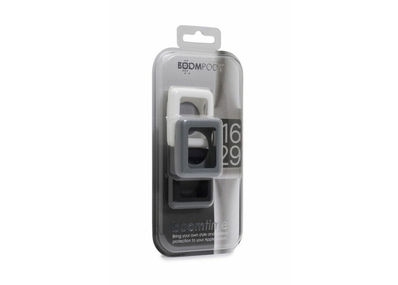 Boompods Boomtime 42mm Triple Pack - Wit / Grijs / Zwart Boompods Boomtime 42mm Triple Pack - Wit / Grijs / Zwart