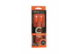 Boompods Retro type C USB kabel met micro USB aanlsuiting (1 meter) - Oranje
