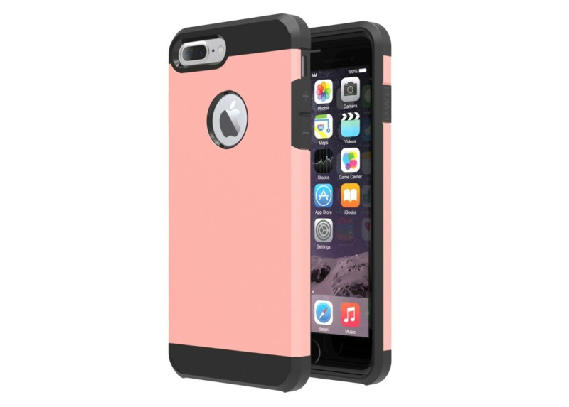 Tuff Luv Twin Armour TPU case voor iphone 7 Plus en Iphone 8 Plus - Rose Goud Tuff Luv Twin Armour TPU case voor iphone 7 Plus en Iphone 8 Plus - Rose Goud