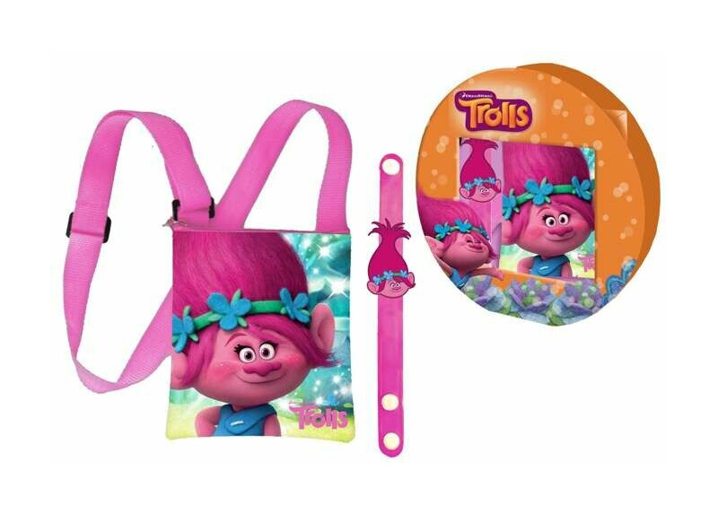 Trolls - Cadeauset - Poppy - Schoudertas - Armband Trolls - Cadeauset - Poppy - Schoudertas - Armband