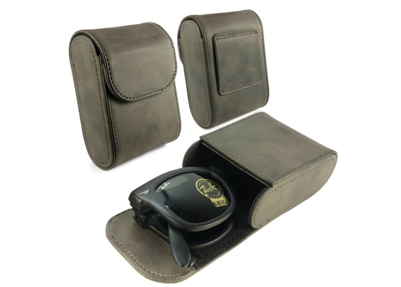 Tuff-Luv - Western Lederen zonnebrillen hoes met riem lus voor Ray-ban Wayfarer Folding - Bruin Tuff-Luv - Western Lederen zonnebrillen hoes met riem lus voor Ray-ban Wayfarer Folding - Bruin