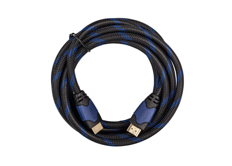 HDMI-kabel 4K Ultra HD - PS4/PS3 - 3 meter - blauw/zwart HDMI-kabel 4K Ultra HD - PS4/PS3 - 3 meter - blauw/zwart