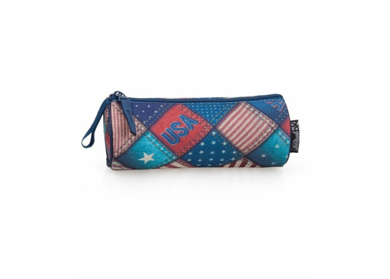 Eastwick Graffiti - USA - Etui - 21 cm - Blauw/Rood Eastwick Graffiti - USA - Etui - 21 cm - Blauw/Rood