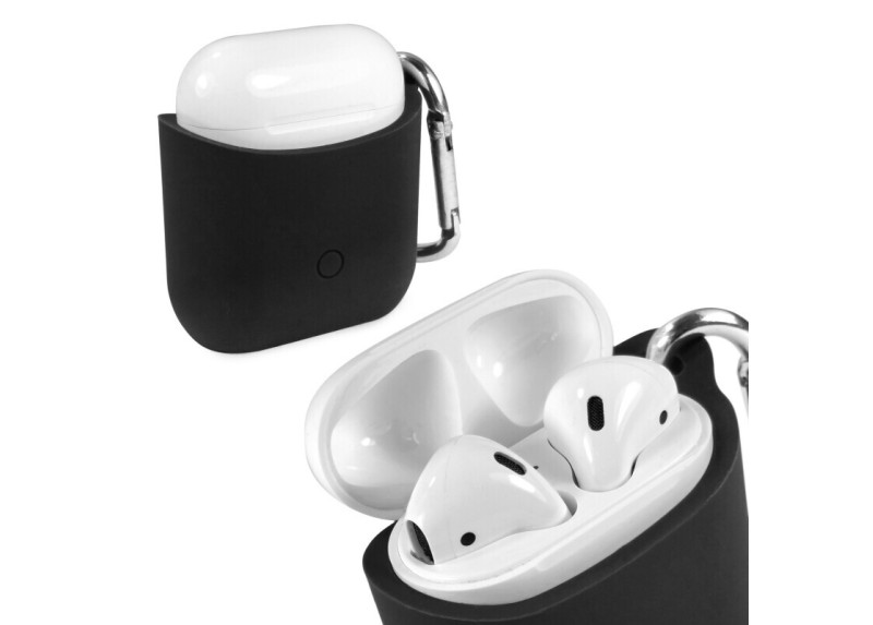 Tuff-luv - Siliconen hoesje voor de Apple airpods headphones - zwart Tuff-luv - Siliconen hoesje voor de Apple airpods headphones - zwart