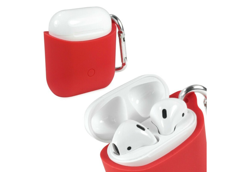 Tuff-luv - Siliconen hoesje voor de Apple airpods headphones - rood Tuff-luv - Siliconen hoesje voor de Apple airpods headphones - rood