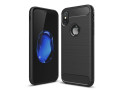 Tuff-luv - Carbon Fiber stijl TPU, beschermende en Schockbestendige achterkant voor de Apple iPhone X case - zwart