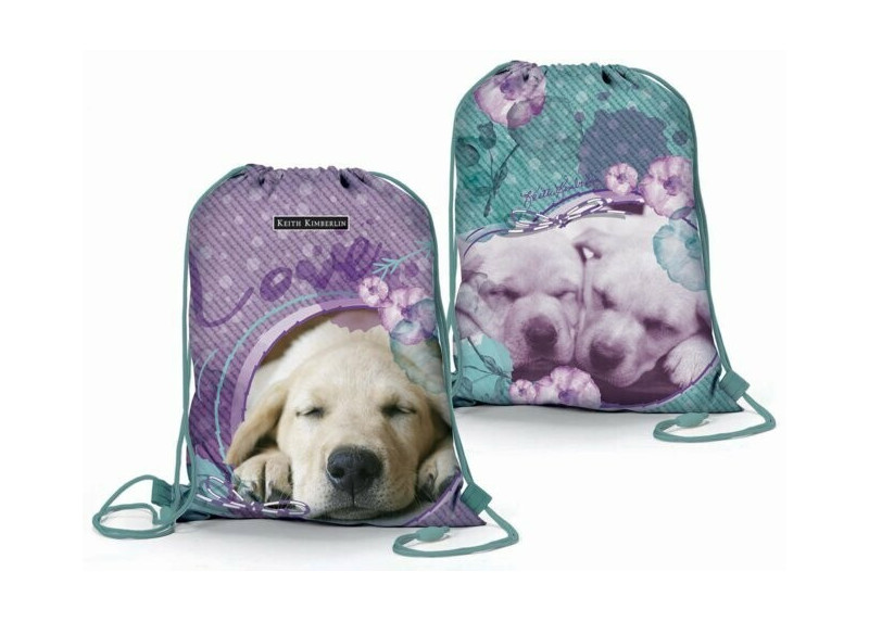 Keith puppy's - Trekkoordtas - 39 cm hoog Keith puppy's - Trekkoordtas - 39 cm hoog
