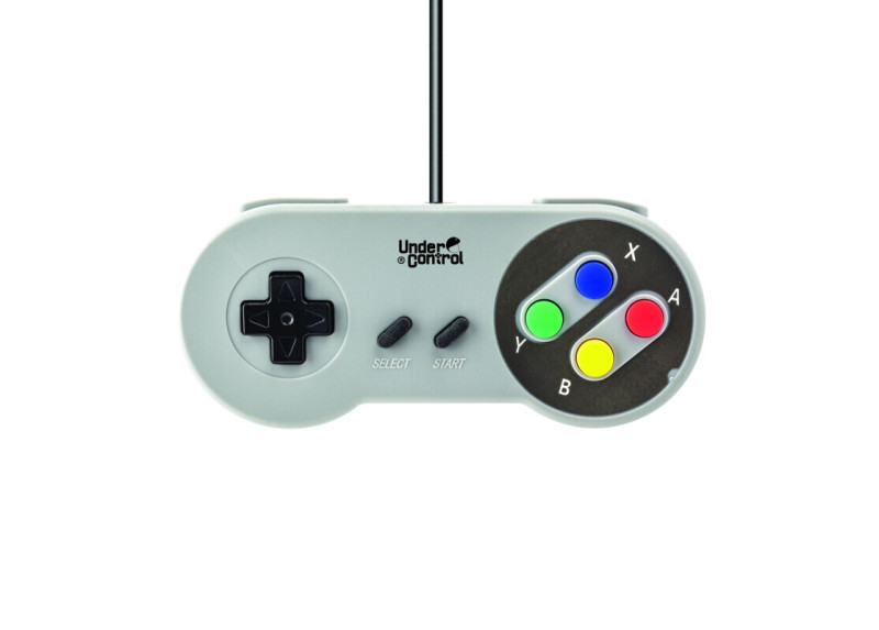 Under Control - Super Nintendo Controller - Bedraad 1,5M - Grijs Under Control - Super Nintendo Controller - Bedraad 1,5M - Grijs