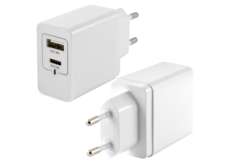 Ksix - USB Stopcontact - Splitter - Wit Ksix - USB Stopcontact - Splitter - Wit