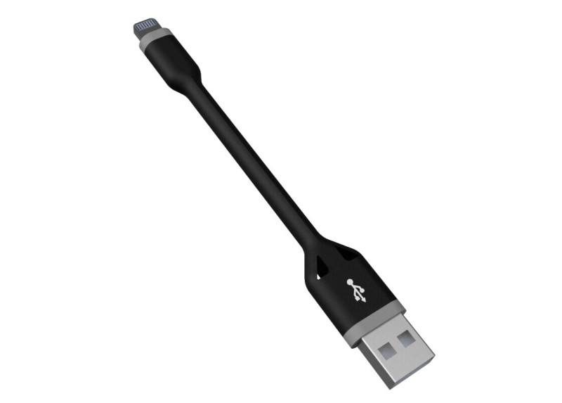 Ksix data kabel en MFI mini lader - 10 cm - zwart Ksix data kabel en MFI mini lader - 10 cm - zwart