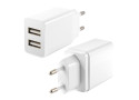 Ksix 2x USB wandlader 2.4A -wit