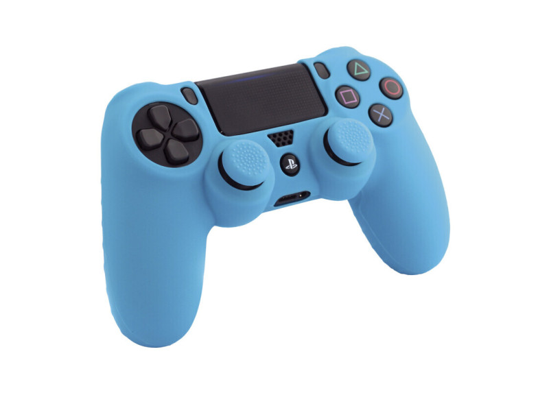 Silicone Skin + Thumb Grips - Playstation 4 - Blauw Silicone Skin + Thumb Grips - Playstation 4 - Blauw