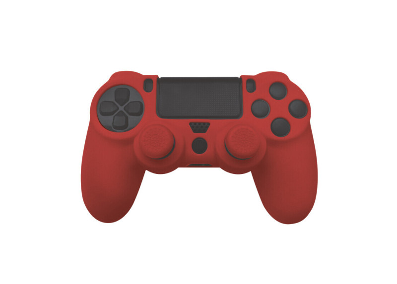 Silicone Skin + Thumb Grips - Playstation 4 - Rood Silicone Skin + Thumb Grips - Playstation 4 - Rood